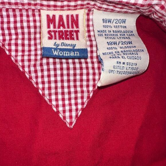 Vintage Disney Main Street Winnie the Pooh cotton sleeveless button up women 18 - Picture 4 of 4